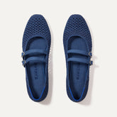 The Double Buckle Mary Jane - Blue Mesh