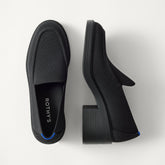 The Block Heel Loafer - Black