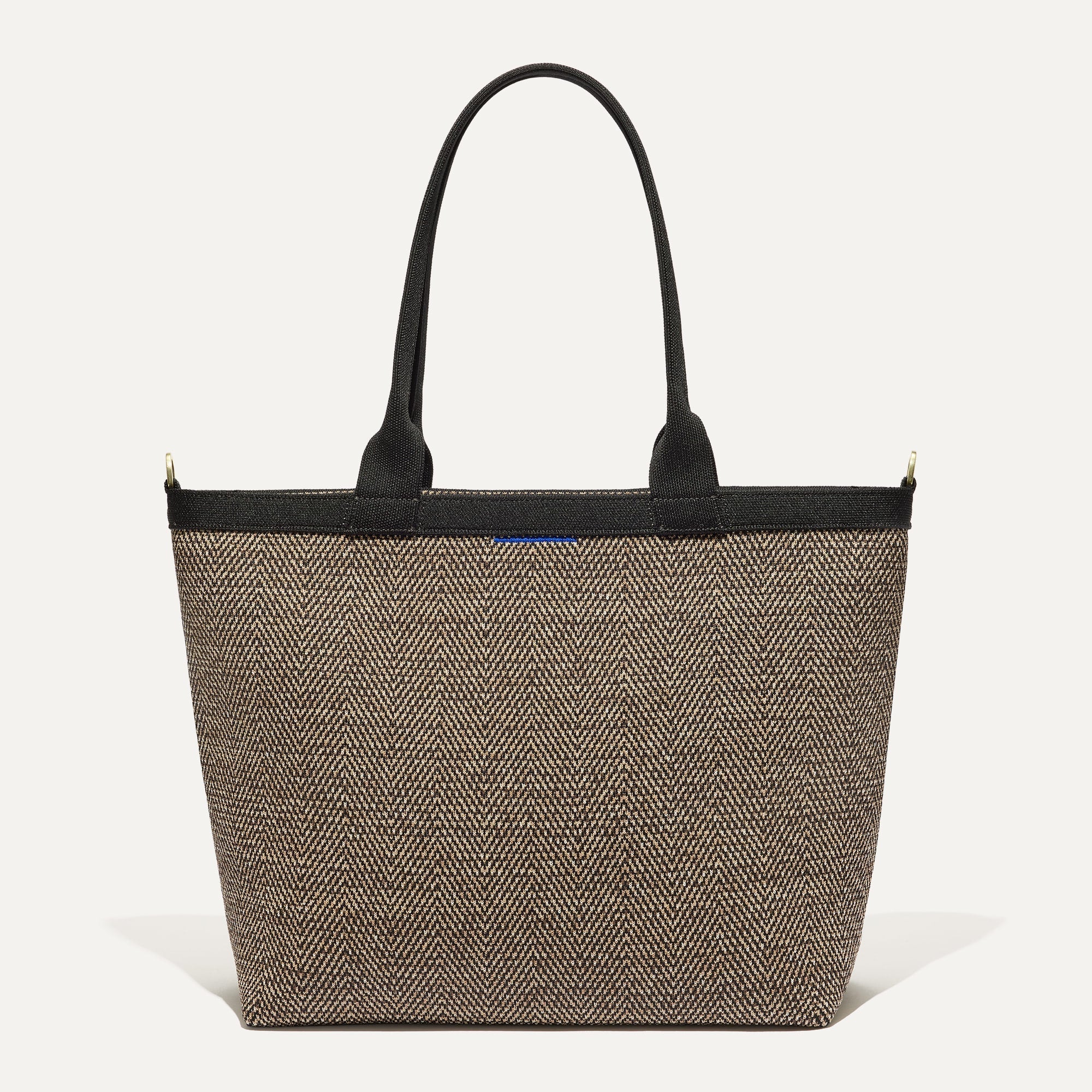 The Lightweight Zip Tote - Cacao Herringbone