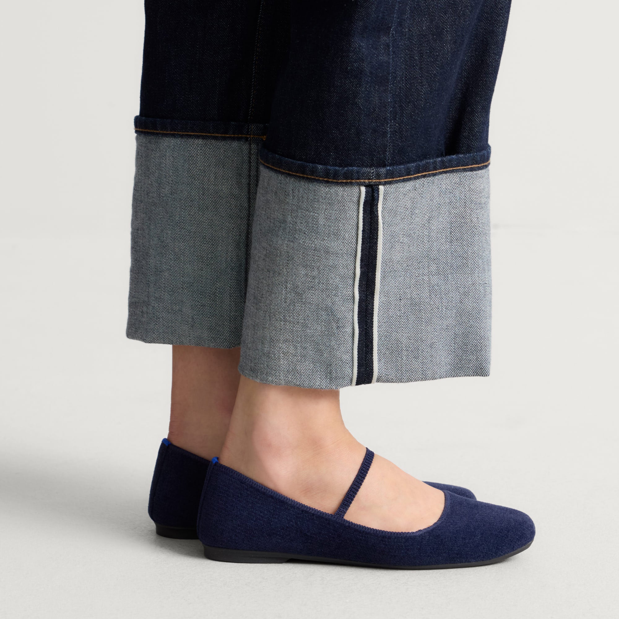 The Max Square Mary Jane - ReVelvet™ Navy