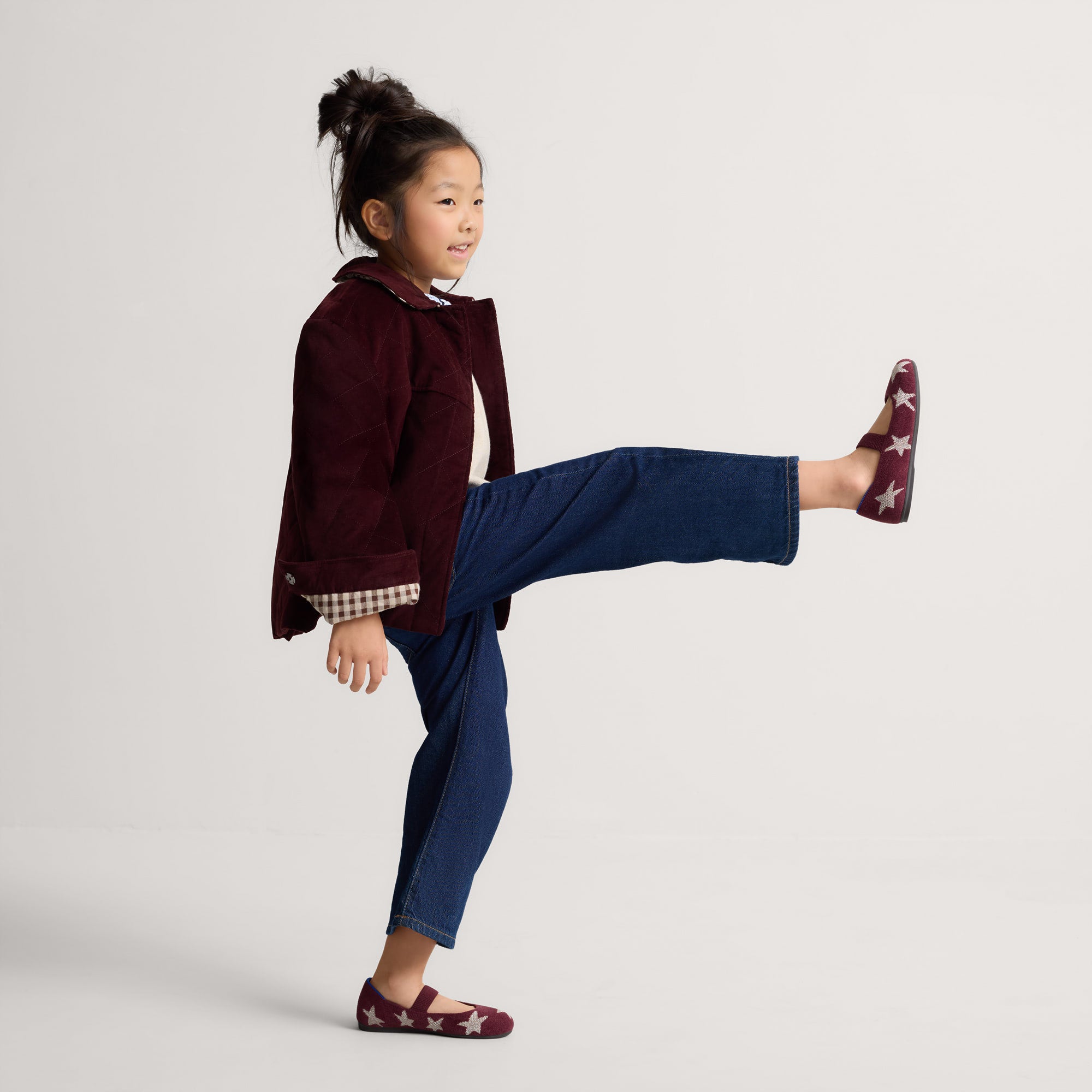The Kids Mary Jane - ReVelvet™ Metallic Twinkleberry