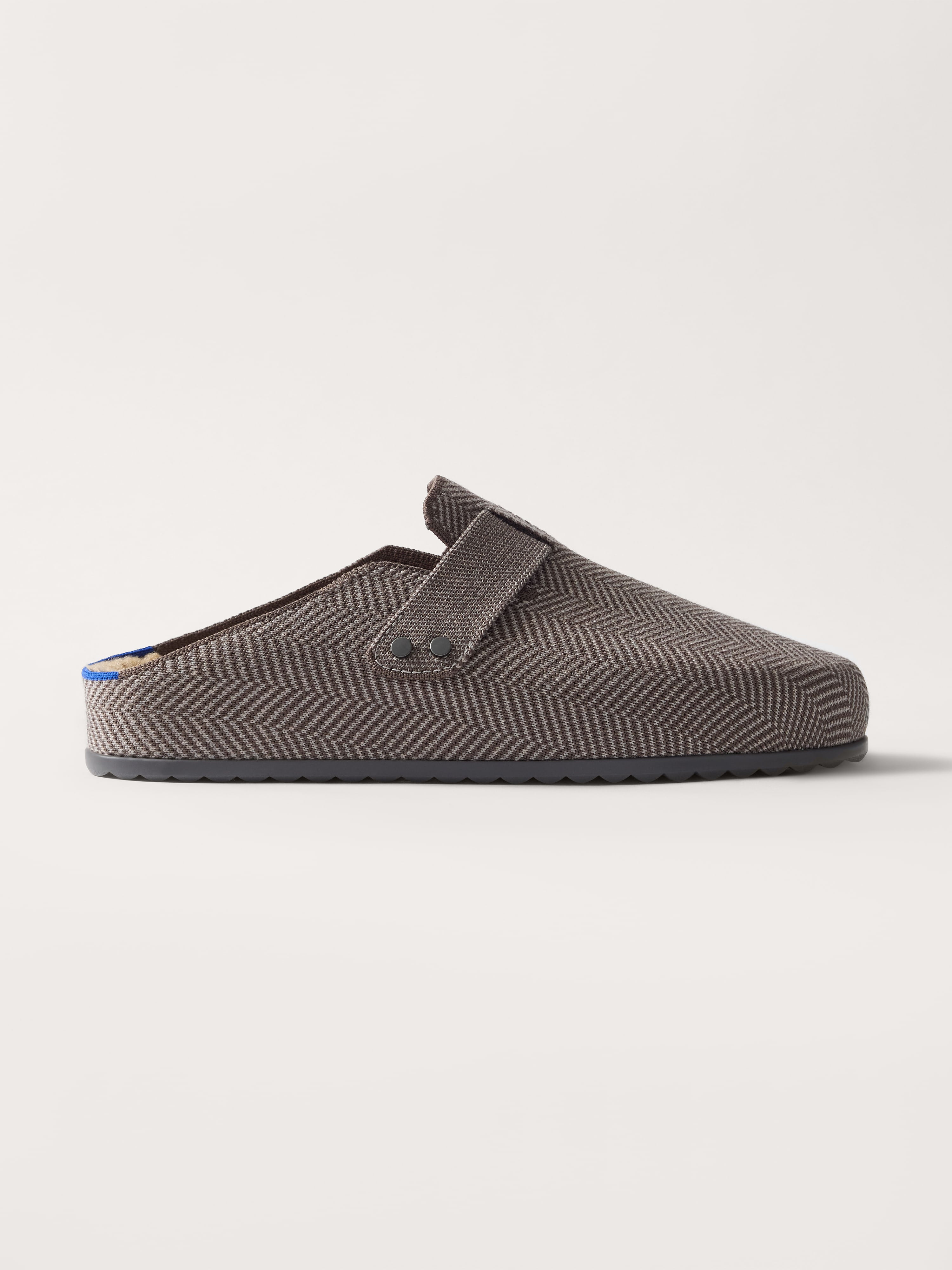 The Teddy Men's Clog - Ash Herringbone