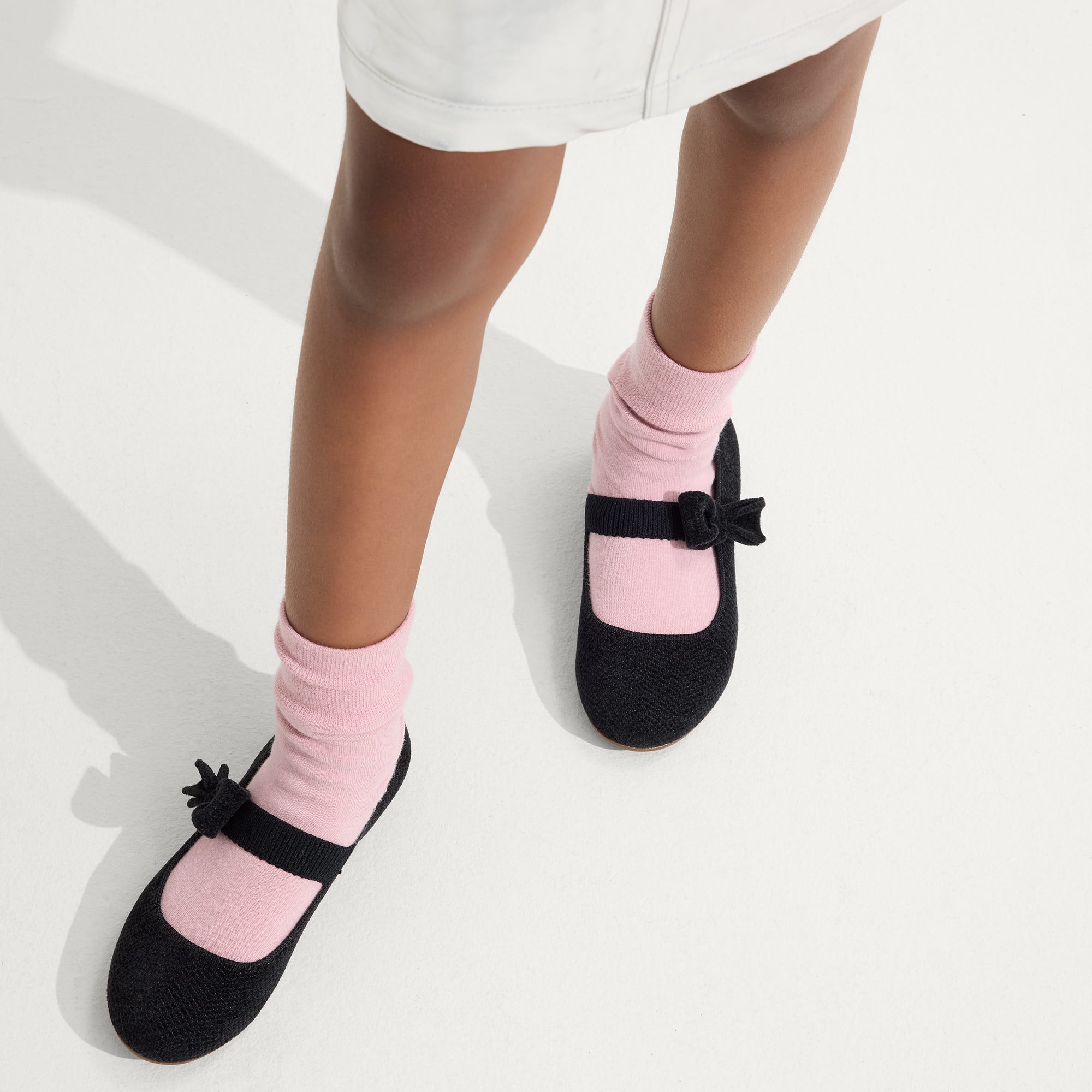 The Kids Tux Bow Mary Jane - ReVelvet™ Black