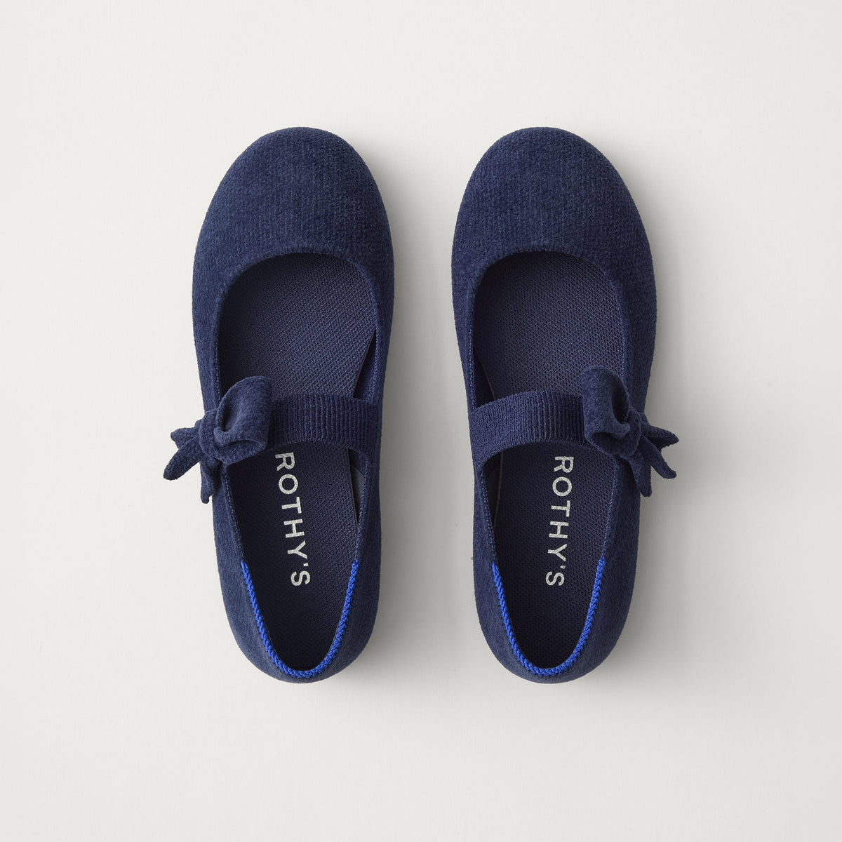 The Kids Tux Bow Mary Jane - ReVelvet™ Deep Navy