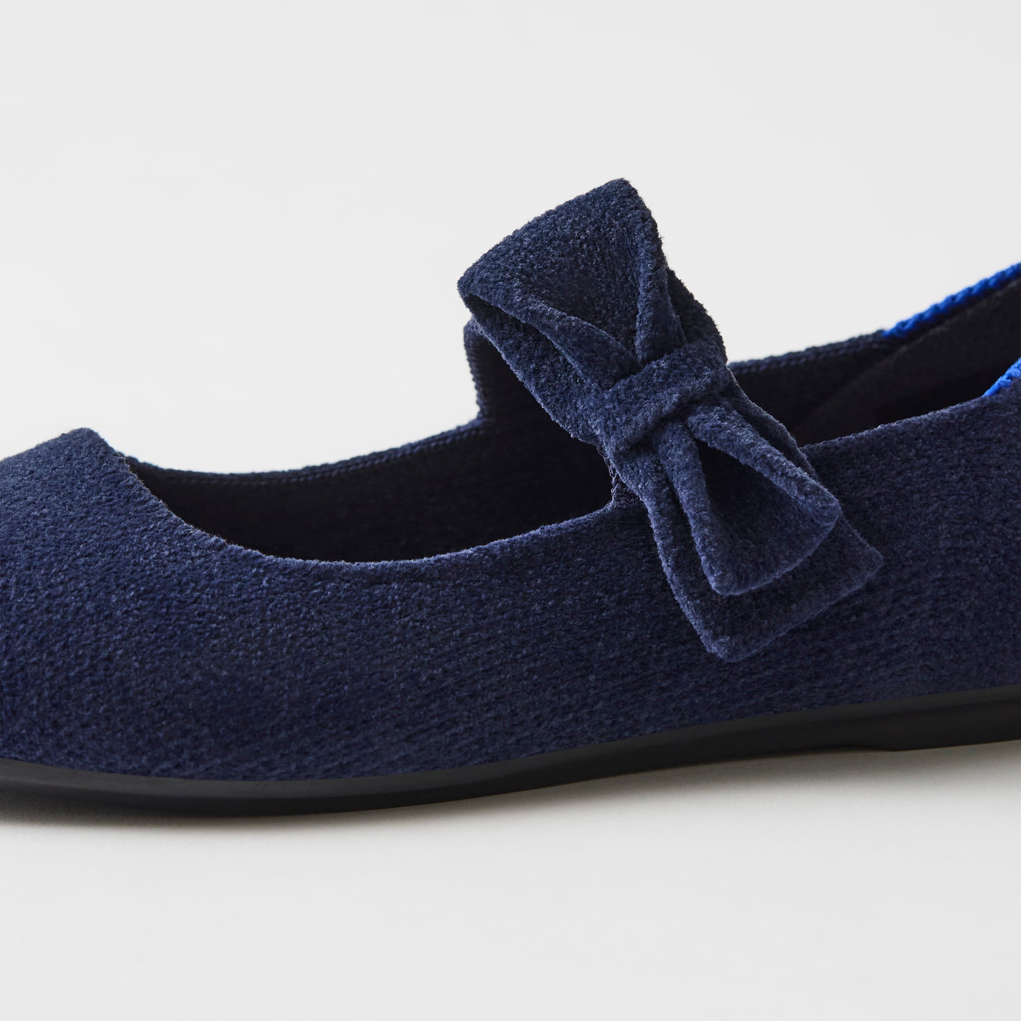 The Kids Tux Bow Mary Jane - ReVelvet™ Deep Navy