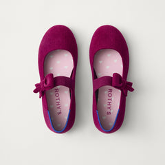 The Kids Tux Bow Mary Jane - ReVelvet™ Mulberry