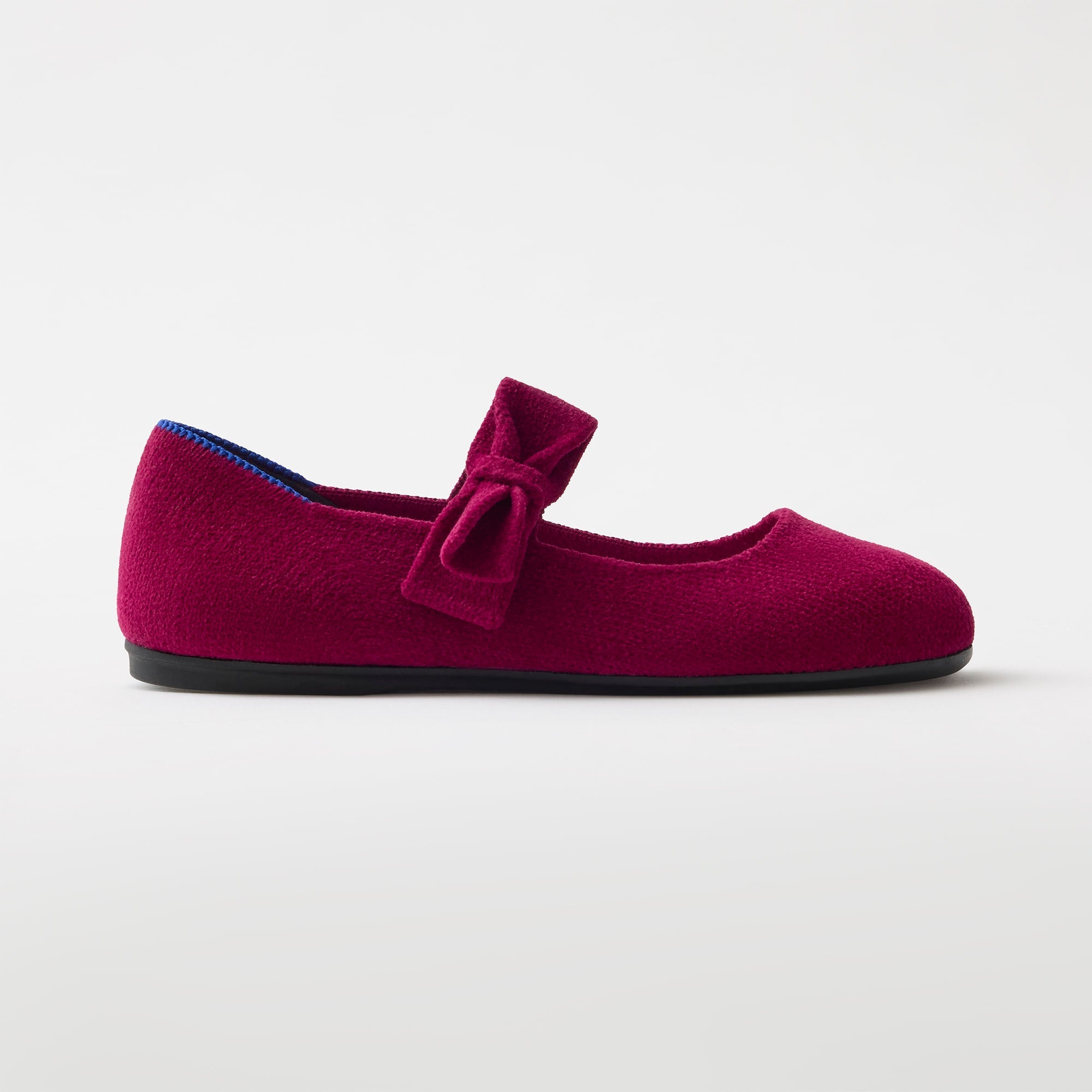 The Kids Tux Bow Mary Jane - ReVelvet™ Mulberry