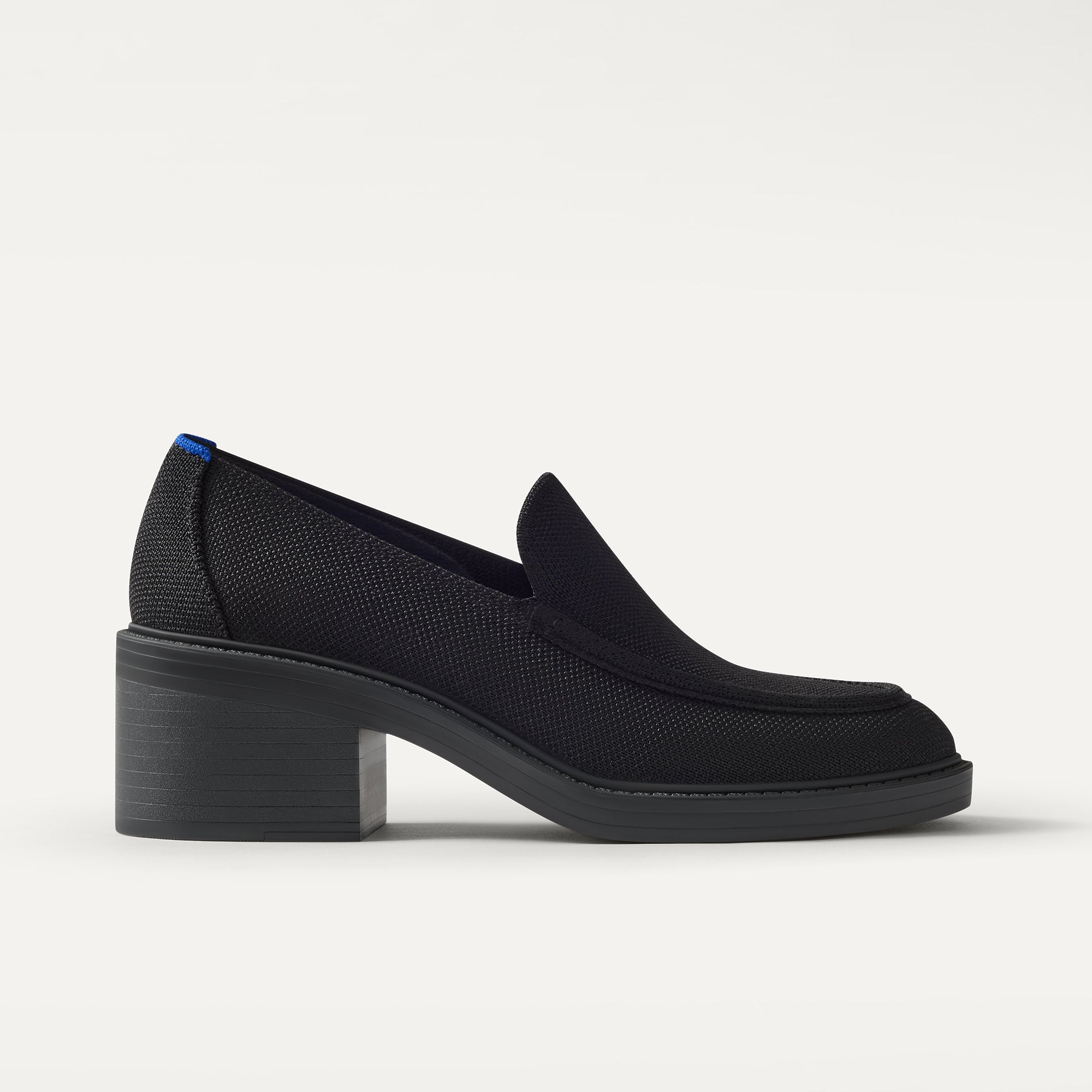 The Block Heel Loafer - Black