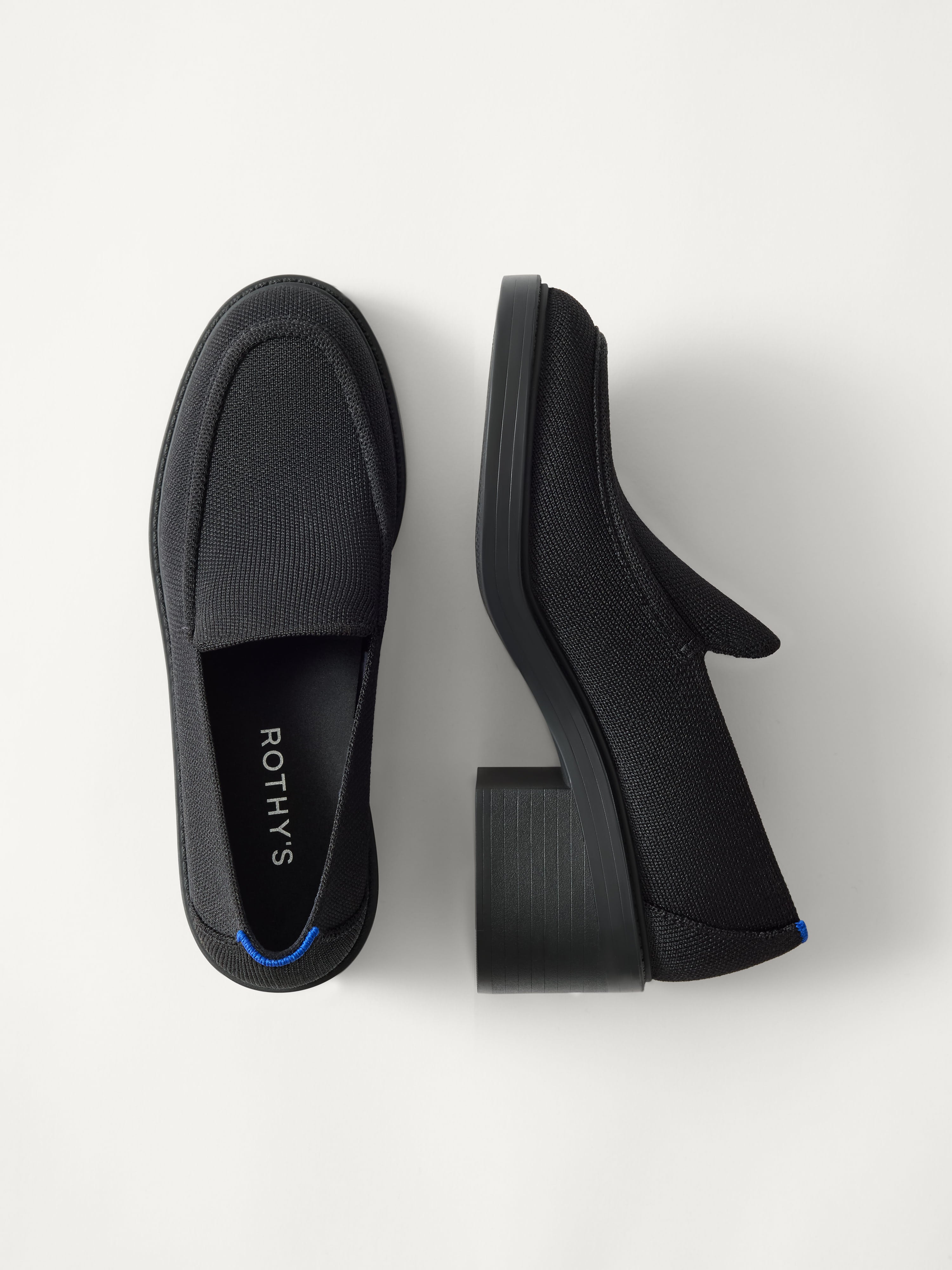 The Block Heel Loafer - Black