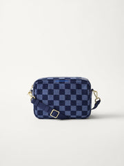 The Crossbody Camera Bag - ReVelvet™ Blue Ink