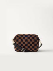 The Crossbody Camera Bag - ReVelvet™ Umber Check